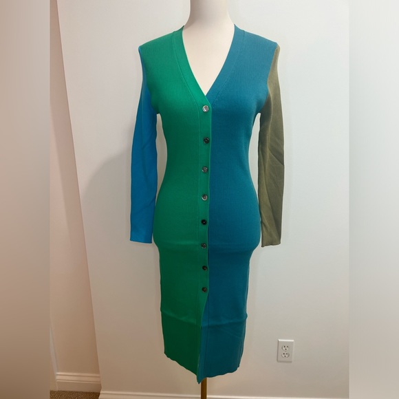 NWT Deep Sea Ribbed Sweater Midi Dress - Picture 7 of 10